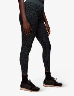 Whistles Animal-print Seamless Stretch-jersey Leggings 9 Whistles Animal-print Seamless Stretch-jersey Leggings -VogueVibe Store R04056803 BLACK ALT02