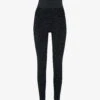 Whistles Animal-print Seamless Stretch-jersey Leggings -VogueVibe Store R04056803 BLACK M