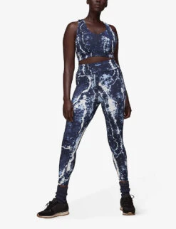 Whistles Tie Dye-print High-rise Stretch Recycled-nylon Leggings -VogueVibe Store R04057352 MULTICOLOURED ALT01