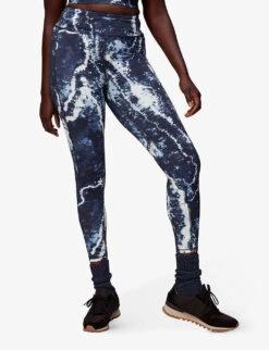 Whistles Tie Dye-print High-rise Stretch Recycled-nylon Leggings -VogueVibe Store R04057352 MULTICOLOURED ALT02
