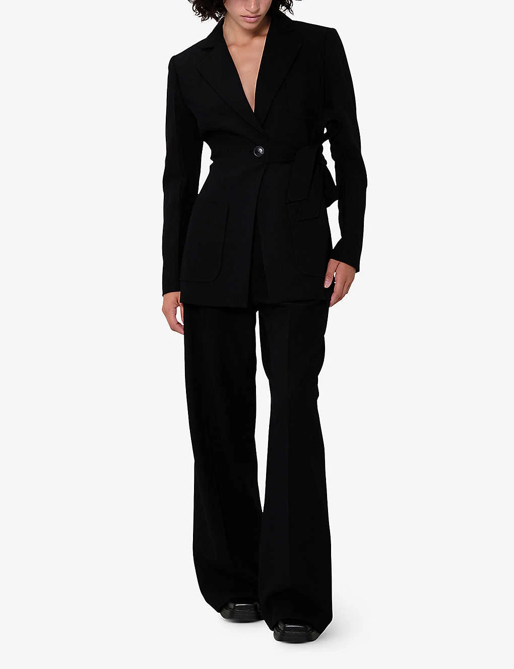 Ferran Tie-waist Recycled-polyester Blazer 4 Ferran Tie-waist Recycled-polyester Blazer - Image 2