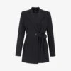 Ferran Tie-waist Recycled-polyester Blazer 2 Ferran Tie-waist Recycled-polyester Blazer -VogueVibe Store R04060925 BLACK M