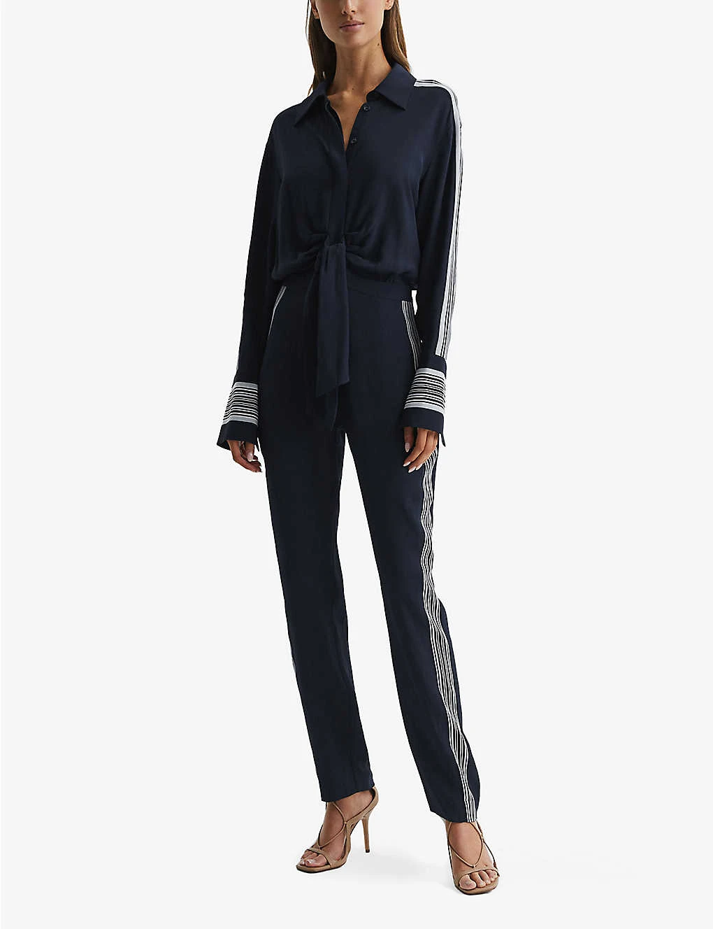 Reiss Selma Side-stripe Woven Jumpsuit 4 Reiss Selma Side-stripe Woven Jumpsuit - Image 2