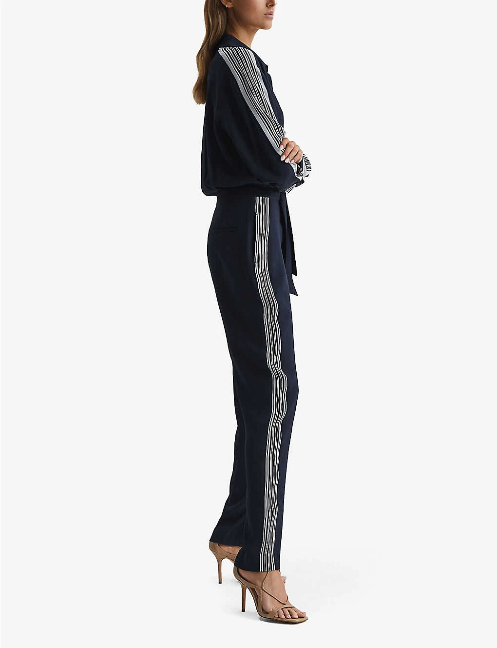 Reiss Selma Side-stripe Woven Jumpsuit 5 Reiss Selma Side-stripe Woven Jumpsuit - Image 3
