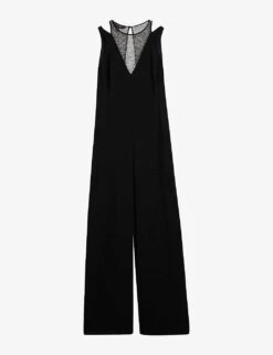 Ted Baker Janvier Crystal-embellished V-neck Woven Jumpsuit