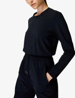 Sweaty Betty Explorer Tapered-leg Stretch-woven Jumpsuit 11 Sweaty Betty Explorer Tapered-leg Stretch-woven Jumpsuit -VogueVibe Store R04074782 BLACK ALT04