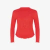 Sweaty Betty Eden Funnel-neck Stretch-woven Top -VogueVibe Store R04074893 CRANBERRYRED M