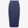 Reiss Iona Pencil Ribbed-knit Midi Skirt -VogueVibe Store R04075237 BLUE M
