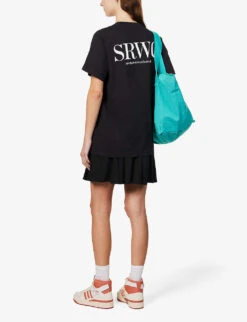 Upper East Side Logo Cotton-jersey T-shirt -VogueVibe Store R04081052 FADEDBLACKWHITE ALT01