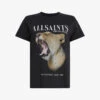 AllSaints Empera Grace Graphic-print Organic-cotton T-shirt -VogueVibe Store R04081533 BLACK M