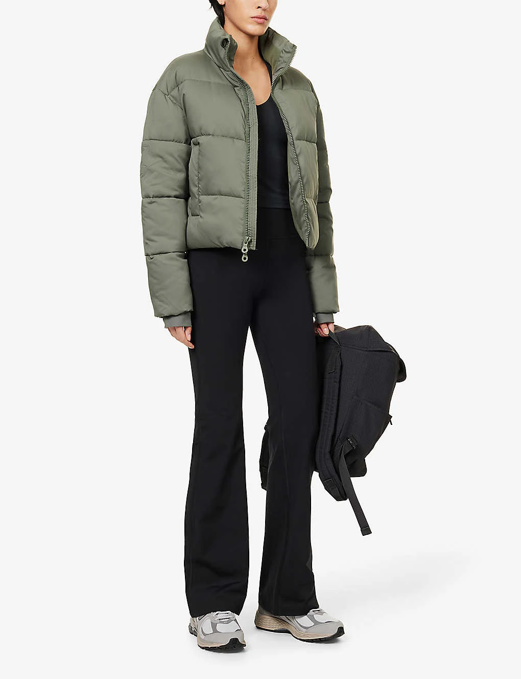 Girlfriend Collective Compression Flared High-rise Stretch-recycled Polyester Leggings 4 Girlfriend Collective Compression Flared High-rise Stretch-recycled Polyester Leggings - Image 2