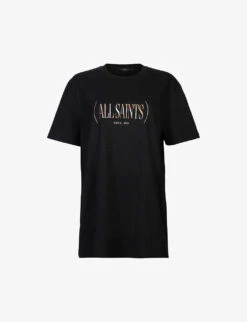 AllSaints Rila Boyfriend Logo-print Organic-cotton T-shirt