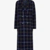 Whistles Double-breasted Check Wool-blend Coat