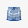 AllSaints Aleida Rafaela Paisley-print Woven Shorts 2 AllSaints Aleida Rafaela Paisley-print Woven Shorts -VogueVibe Store R04086654 BLUEWHITE M