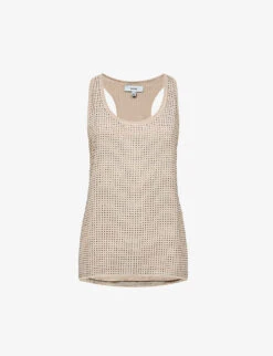 Reiss Brooklyn Scoop-neck Embellished Top