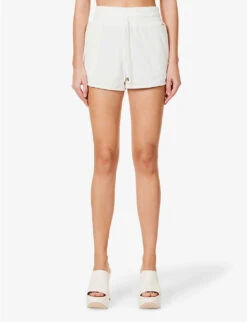Melissa Odabash Harley Mid-rise Cotton-blend Shorts -VogueVibe Store R04090070 WHITE ALT02