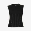 Dion Lee Corset Slim-fit Stretch-organic Cotton Top -VogueVibe Store R04091339 BLACK M