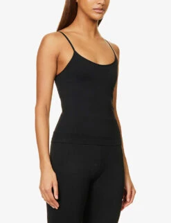 Loren Seamless Stretch-woven Cami Top -VogueVibe Store R04095058 BLACK ALT02