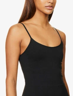 Loren Seamless Stretch-woven Cami Top -VogueVibe Store R04095058 BLACK ALT05
