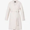 Joseph Walmer Belted Wool And Cashmere-blend Coat -VogueVibe Store R04095089 PUTTY M