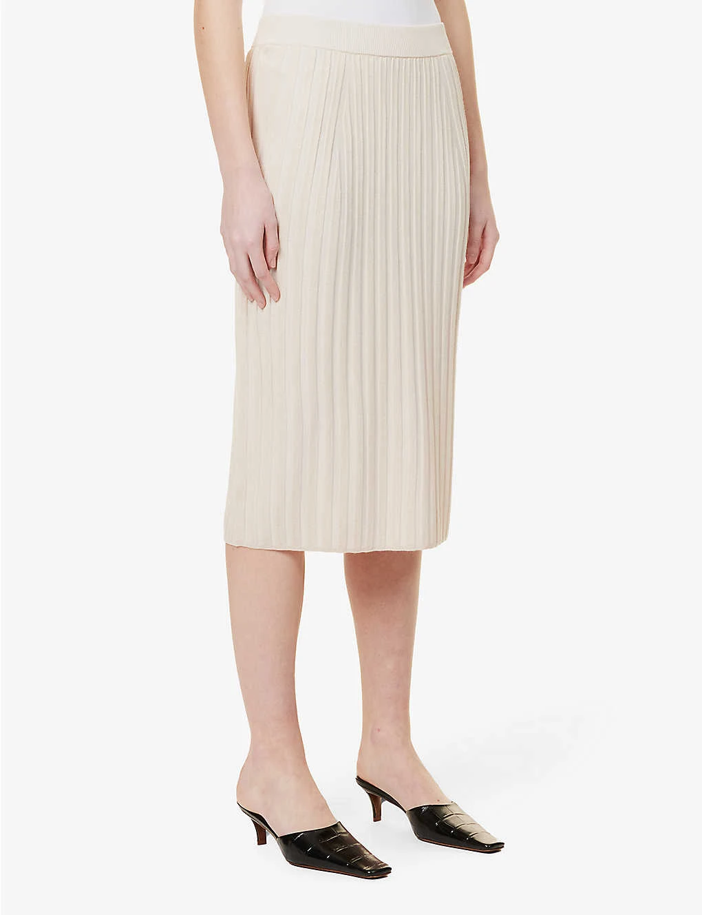 Joseph Split-hem Mid-rise Knitted Midi Skirt 5 Joseph Split-hem Mid-rise Knitted Midi Skirt - Image 3
