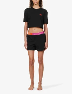 Calvin Klein This Is Love Logo-embroidered Cotton-jersey Set -VogueVibe Store R04097685 BLACK ALT01