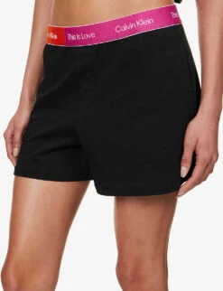 Calvin Klein This Is Love Logo-embroidered Cotton-jersey Set -VogueVibe Store R04097685 BLACK ALT04
