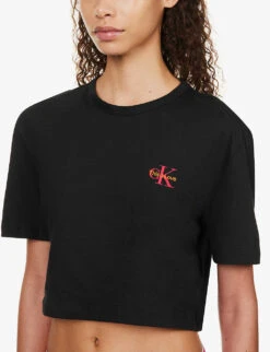 Calvin Klein This Is Love Logo-embroidered Cotton-jersey Set -VogueVibe Store R04097685 BLACK ALT05