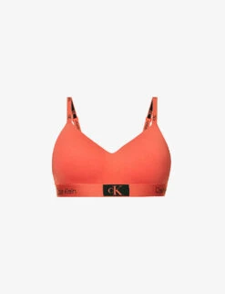 Calvin Klein 1996 Logo-print Stretch-cotton T-shirt Bra