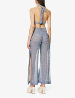 Missoni Cut-out Semi-sheer Stretch-woven Jumpsuit -VogueVibe Store R04100171 1602BYDOMASOFSL0001 ALT03