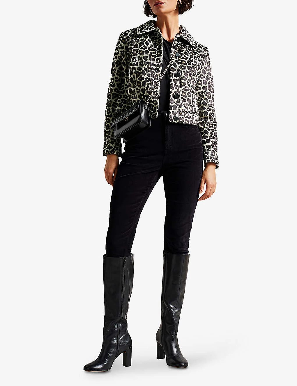Ted Baker Pelham Leopard-print Cropped Woven Jacket 4 Ted Baker Pelham Leopard-print Cropped Woven Jacket - Image 2