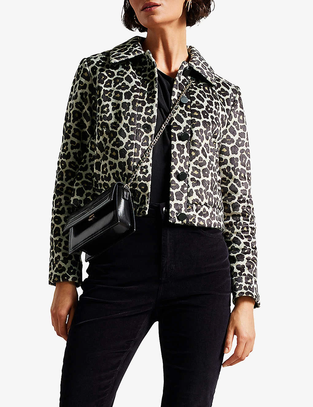 Ted Baker Pelham Leopard-print Cropped Woven Jacket 5 Ted Baker Pelham Leopard-print Cropped Woven Jacket - Image 3