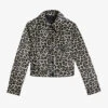 Ted Baker Pelham Leopard-print Cropped Woven Jacket -VogueVibe Store R04101175 BLACK M