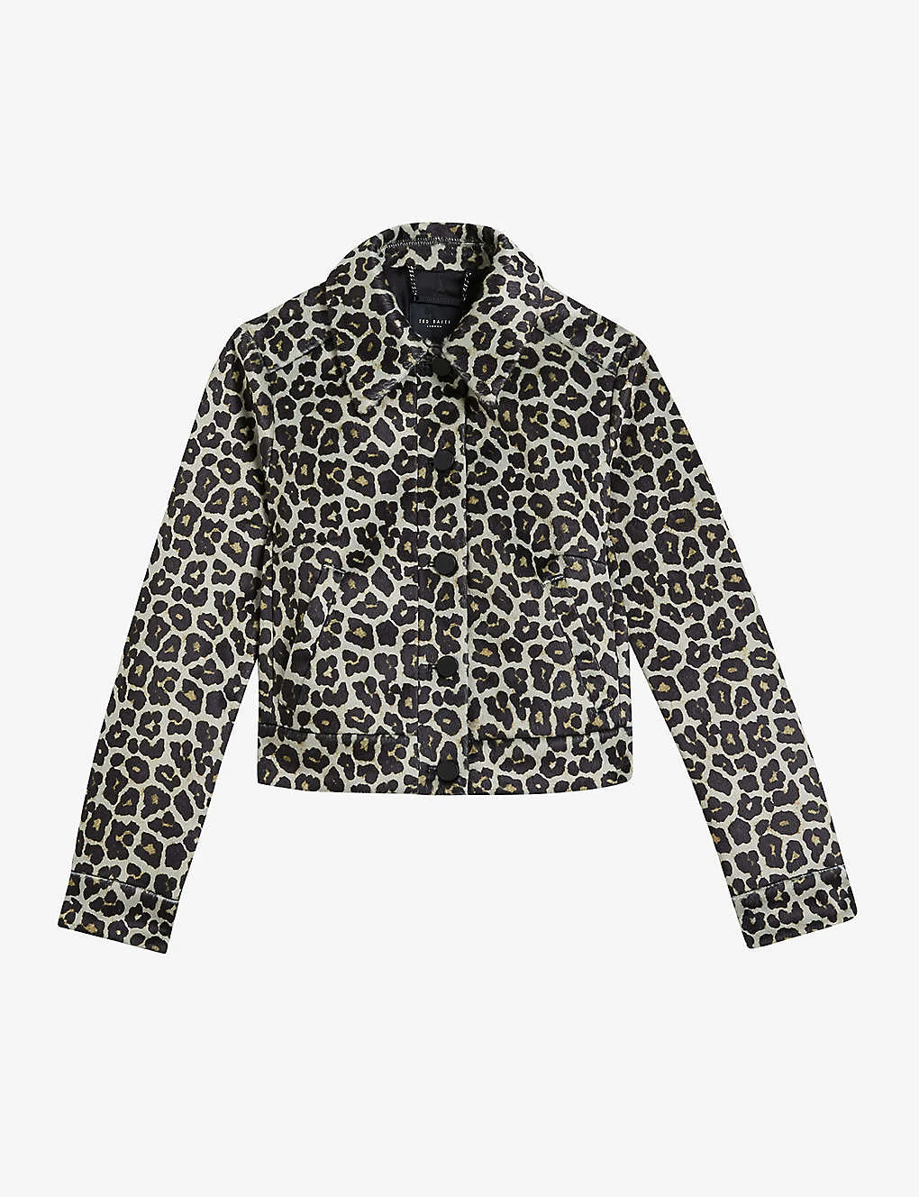 Ted Baker Pelham Leopard-print Cropped Woven Jacket 3 Ted Baker Pelham Leopard-print Cropped Woven Jacket