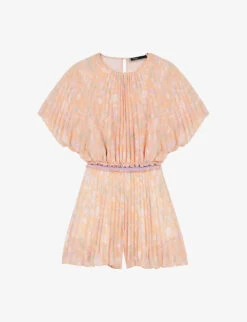 Maje Isisa Pleated Woven Jumpsuit