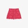 Maje Annick Paisley-embroidered Cotton Shorts -VogueVibe Store R04101885 ROSES M