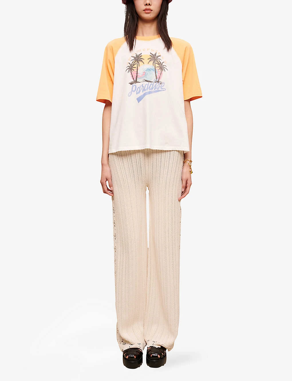 Maje Sunrise Graphic-print Relaxed-fit Cotton T-shirt 4 Maje Sunrise Graphic-print Relaxed-fit Cotton T-shirt - Image 2