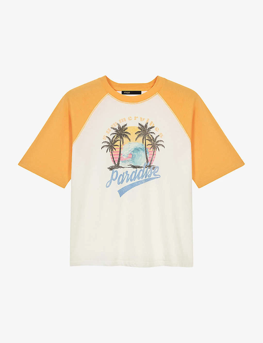 Maje Sunrise Graphic-print Relaxed-fit Cotton T-shirt 3 Maje Sunrise Graphic-print Relaxed-fit Cotton T-shirt