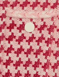 CLAUDIE PIERLOT Houndstooth-print Tweed Knitted Shorts -VogueVibe Store R04103324 DIVERS ALT05