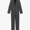 CLAUDIE PIERLOT Jarrod Tailored Wool-blend Jumpsuit -VogueVibe Store R04103331 NOIRGRIS M