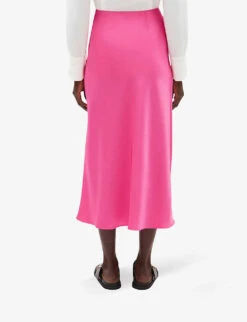 CLAUDIE PIERLOT Saphir Bow-detail Woven Wrap Skirt -VogueVibe Store R04103373 ROSES ALT03