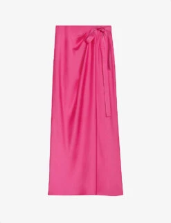 CLAUDIE PIERLOT Saphir Bow-detail Woven Wrap Skirt