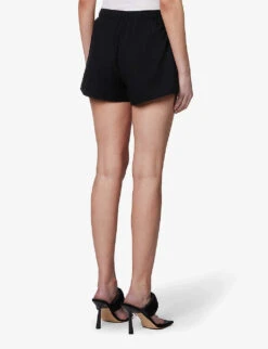 Moretti Mid-rise Cotton Shorts 10 Moretti Mid-rise Cotton Shorts -VogueVibe Store R04104259 BLACK ALT03