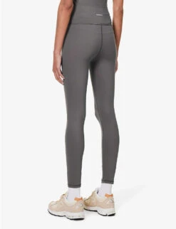 Ultimate Wrap-over High-rise Stretch-jersey Leggings -VogueVibe Store R04104626 DARKGREY ALT03