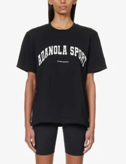 Core Relaxed-fit Cotton-jersey T-shirt -VogueVibe Store R04104631 BLACK ALT02