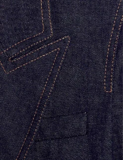 CLAUDIE PIERLOT Vintage Single-breasted Stretch-denim Blazer -VogueVibe Store R04104797 DENIMJEAN ALT04