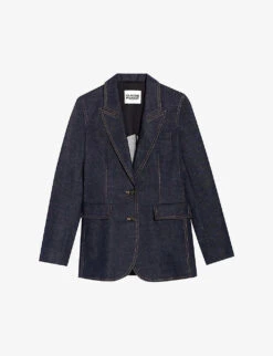 CLAUDIE PIERLOT Vintage Single-breasted Stretch-denim Blazer