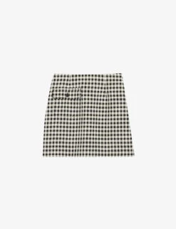 CLAUDIE PIERLOT Seine Gingham Check Woven Mini Skirt