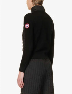 Canada Goose HyBridge High-neck Wool Jacket -VogueVibe Store R04107955 BLACK ALT03