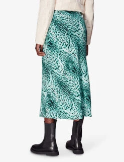 Whistles Leopard-print Bias Cut Woven Midi Skirt -VogueVibe Store R04108105 MULTICOLOURED ALT03